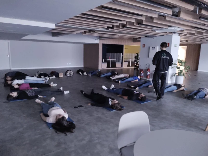 aula de ginástica laboral em São Paulo