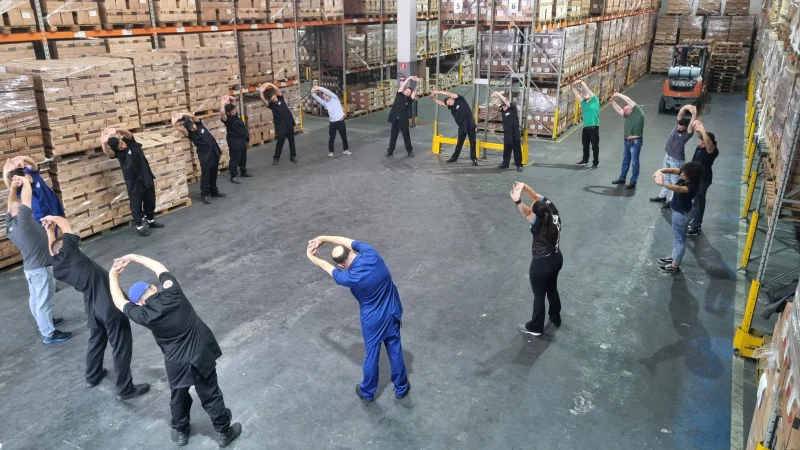 ginástica laboral no trabalho em São Paulo