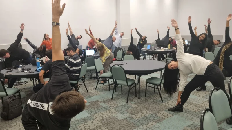 ginástica laboral para funcionários